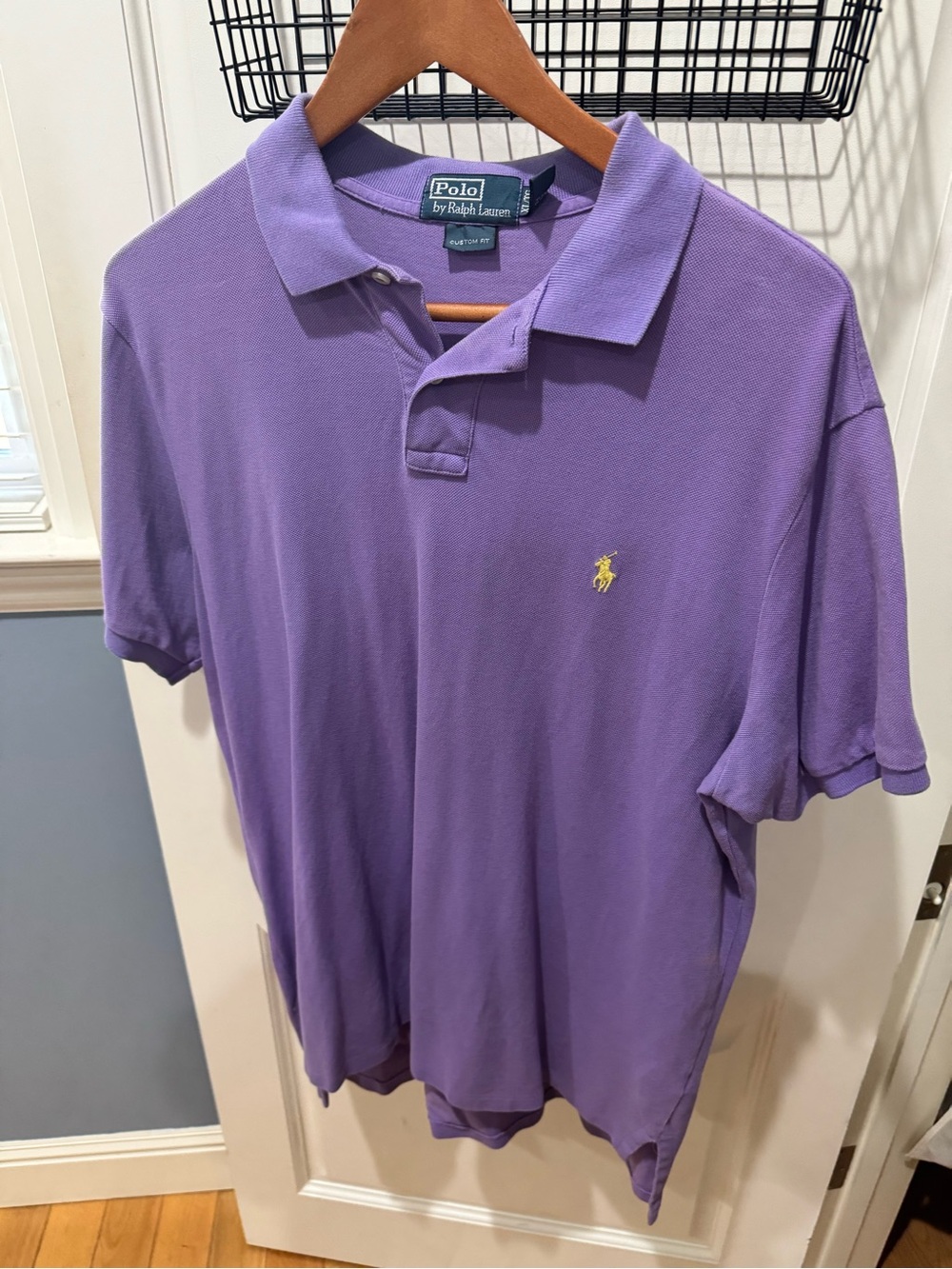 Ralph Lauren Purple Polo Shirt with Yellow Pony